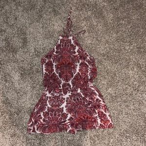 Women’s Floral Halter Romper. Size MEDIUM